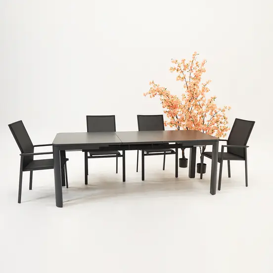Tuintafel Alma 160/210x90 antraciet, Vita, Tuinmeubels.nl
