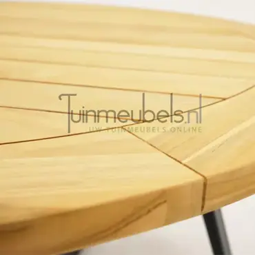 Tuintafel Basso Teak 130 cm Rond - afbeelding 2