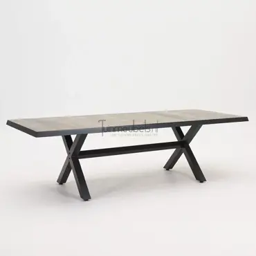 Tuintafel Castilla Negro Kruispoot 243x103 cm Tafel Buiten Tuin Lesli Living