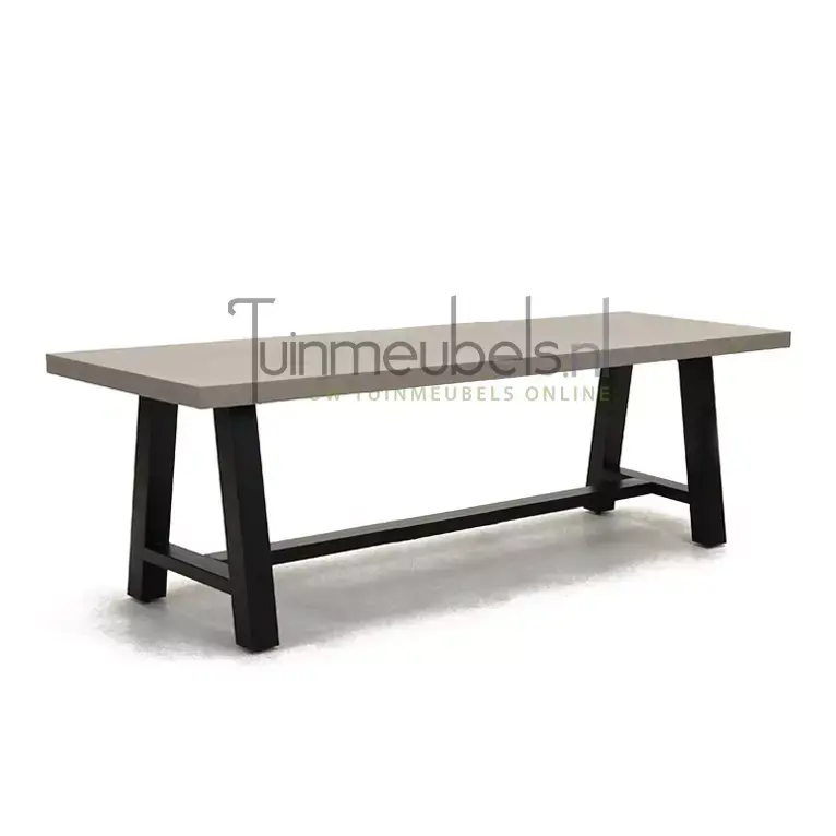 Van toepassing zijn Europa schrijven Tuintafel Cento - 250x100 cm - Poly-cement - Tuinmeubels.nl