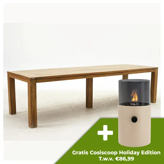 Tuintafel Colombo teak 300x100x76cm - afbeelding 1