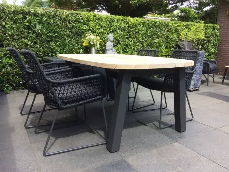 Tuintafel Ellips teak 180 x cm. 4 Seasons Outdoor - Tuinmeubels.nl