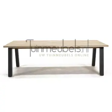 Tuintafel Derby teak 240 x 100 met aluminium poten www.tuinmeubels.nl, foto 2