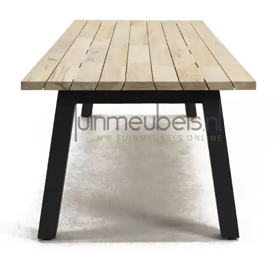 Tuintafel Derby teak 240 x 100 met aluminium poten www.tuinmeubels.nl, foto 3