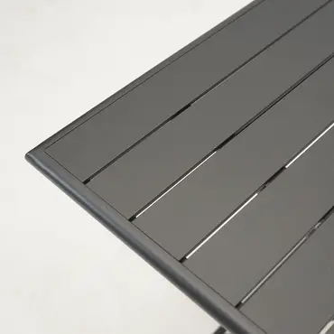 Tuintafel globe 110x70 grafiet zijkant, Vita, tuinmeubels.nl