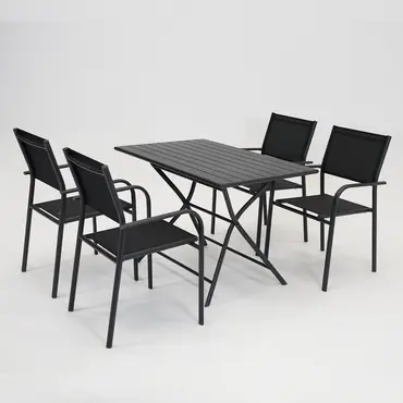 Tuintafel globe 110x70 grafiet sfeer, Vita, tuinmeubels.nl