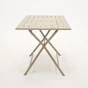 Tuintafel globe 110x70 zand zijkant, Vita, tuinmeubels.nl