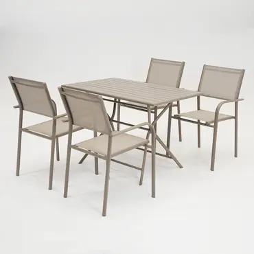 Tuintafel globe 110x70 zand sfeer, Vita, tuinmeubels.nl