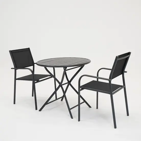 Tuintafel globe Ø80cm grafiet duca, Vita, Tuinmeubels.nl