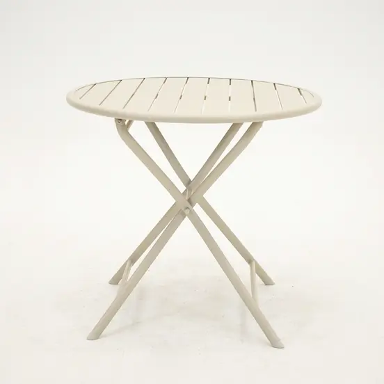 Tuintafel Globe 80cm rond cream zij, Vita, Tuinmeubels.nl