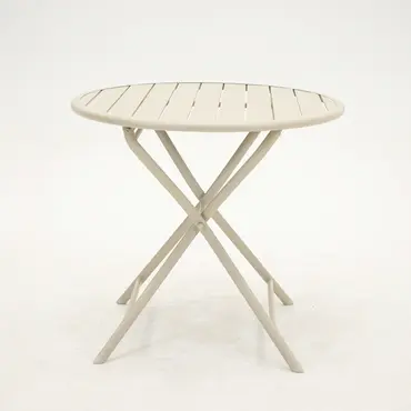 Tuintafel Globe 80cm rond cream zij, Vita, Tuinmeubels.nl