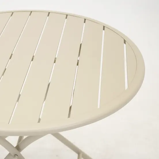 Tuintafel Globe 80cm rond cream detail blad, Vita, Tuinmeubels.nl