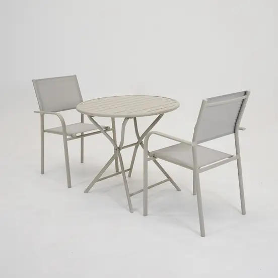 Tuintafel Globe 80cm rond cream duca, Vita, Tuinmeubels.nl