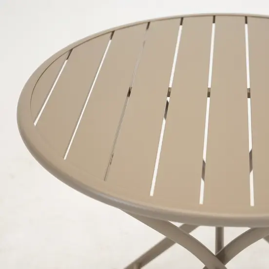 Tuintafel globe Ø80cm zand tafelblad, Vita, Tuinmeubels.nl