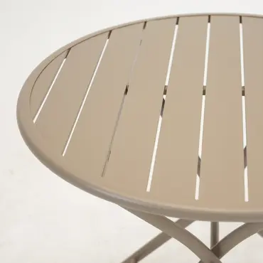 Tuintafel globe Ø80cm zand tafelblad, Vita, Tuinmeubels.nl