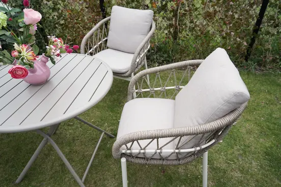 Tuintafel globe Ø80cm zand sfeer, Vita, Tuinmeubels.nl
