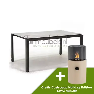 Tuintafel Goa HPL 160 x 95 cm lichtgrijs van 4 Seasons Outdoor