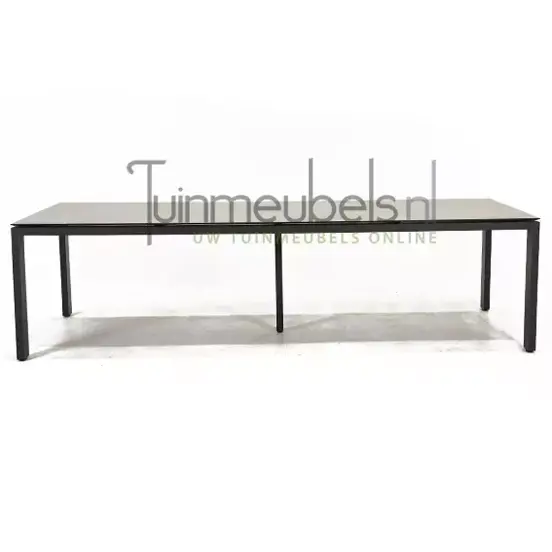 Tuintafel Goa HPL 280 x 95 cm lichtgrijs www.tuinmeubels.nl
