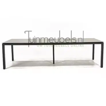 Tuintafel Goa HPL 280 x 95 cm lichtgrijs www.tuinmeubels.nl