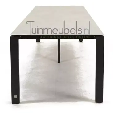 Tuintafel Goa HPL 280 x 95 cm lichtgrijs www.tuinmeubels.nl
