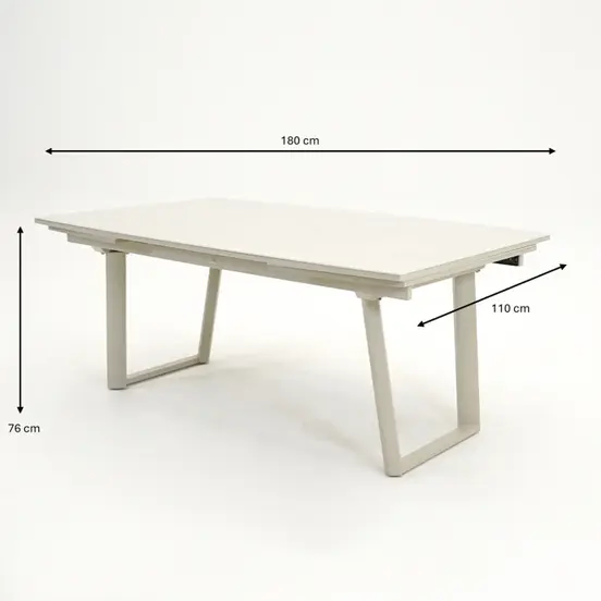 Tuintafel Manta afmetingen, Vita tuinmeubelen, tuinmeubels.nl