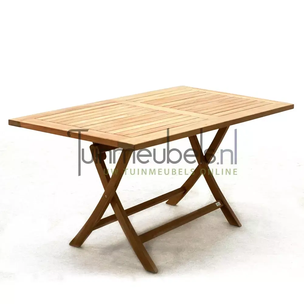 Tuintafel Milton teak 140x80 cm - Tuinmeubels.nl