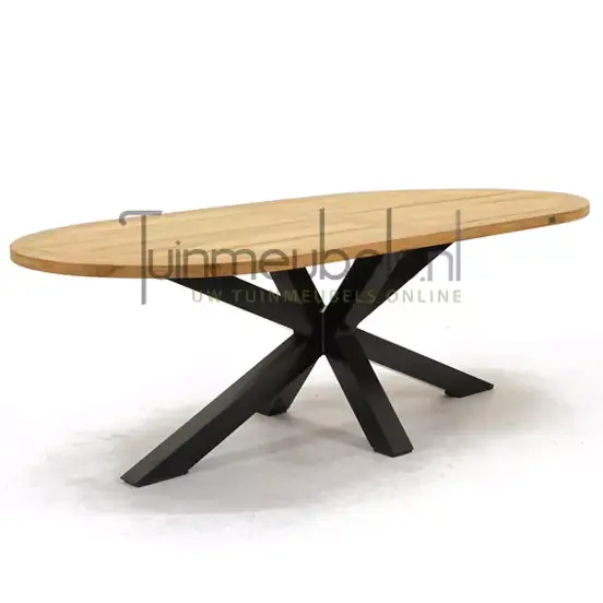 Tuintafel Mistral teak ovaal 220 cm www.tuinmeubels.nl