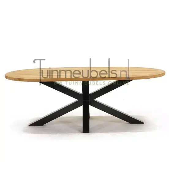 Tuintafel Mistral teak ovaal 220 cm www.tuinmeubels.nl