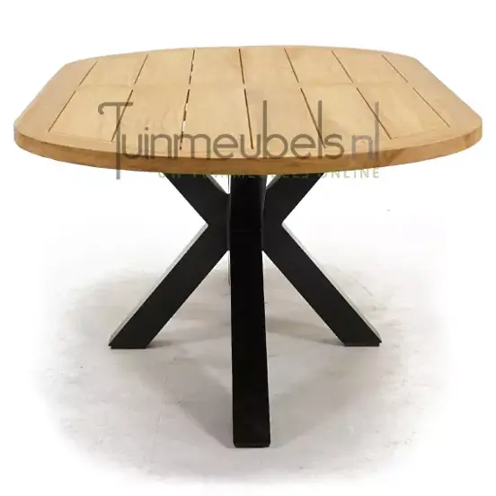 Tuintafel Mistral teak ovaal 220 cm www.tuinmeubels.nl