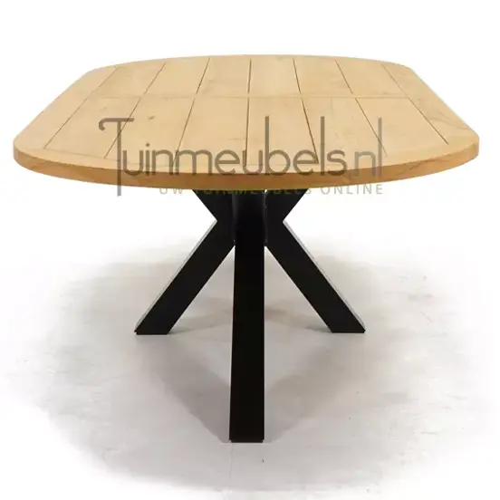 Tuintafel Mistral teak ovaal 280 cm www.tuinmeubels.nl