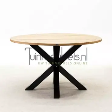 Tuintafel Spectral rond teak spinpoot Ø130cm van Vita