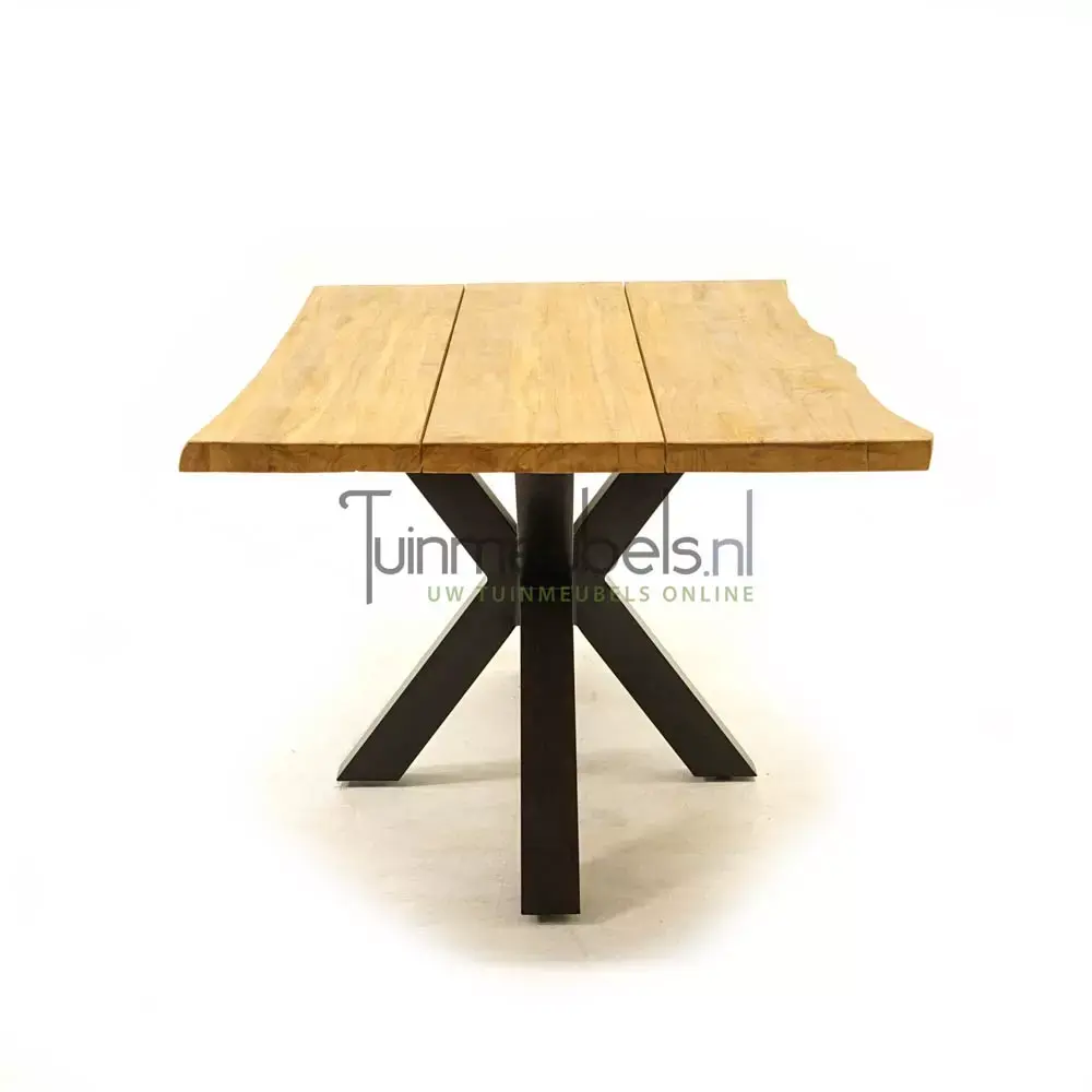 Redenaar krokodil nieuwigheid Tuintafel Spectral teak spinpoot 200x100x78cm van Vita - Tuinmeubels.nl