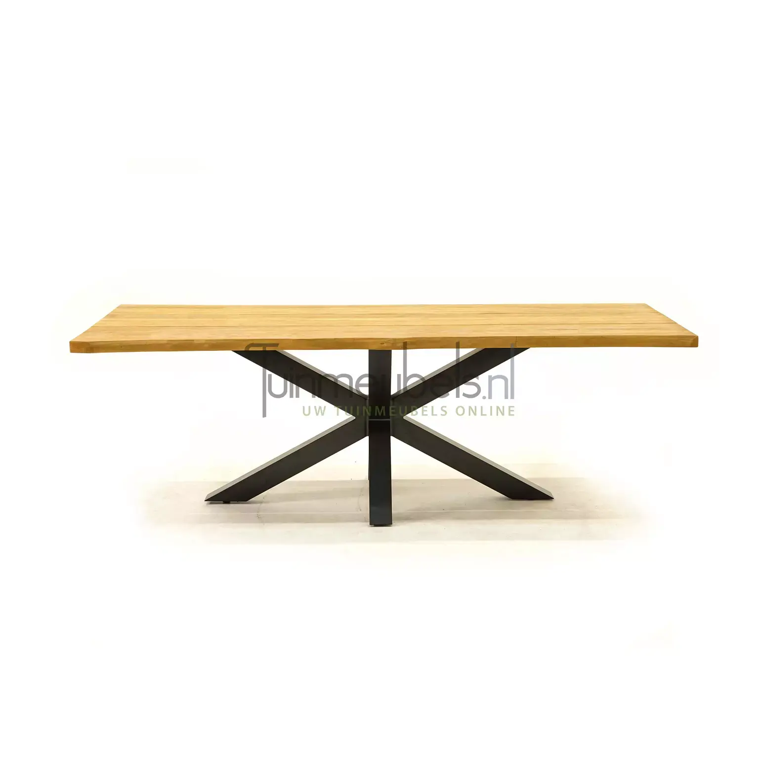 fotografie Vervagen borst Tuintafel Spectral teak spinpoot 260x100x78cm - Tuinmeubels.nl