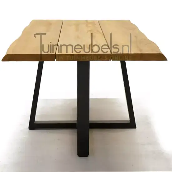 Tuintafel Spectral U-poot teak - voorkant - tuinmeubels.nl