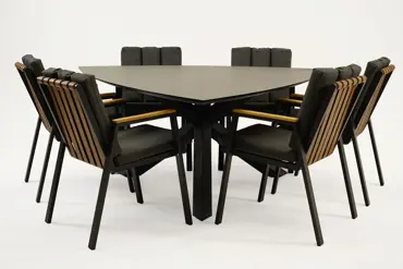 Tuintafel Triangel 170 cm kruispoot set, Vita, tuinmeubels