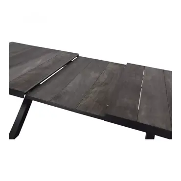 Uittrekbare tafel Castilla negro kruispoot www.tuinmeubels.nl