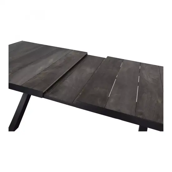 Uittrekbare tafel Castilla negro kruispoot www.tuinmeubels.nl