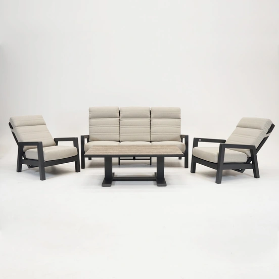 VALERIO Loungeset - Rugleuning Laag, SenS-Line, Tuinmeubels