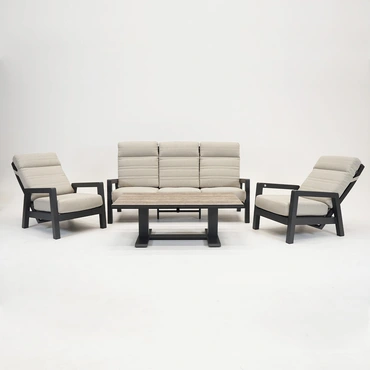 VALERIO Loungeset - Rugleuning Laag, SenS-Line, Tuinmeubels