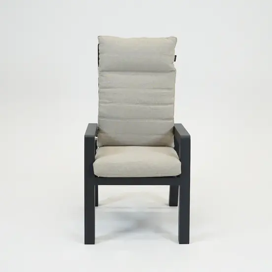 VALERIO verstelbare stoel antraciet voorkant, Sens-line, Tuinmeubels.nl