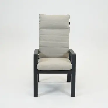 VALERIO verstelbare stoel antraciet voorkant, Sens-line, Tuinmeubels.nl