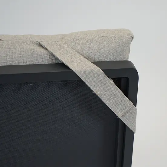 VALERIO verstelbare stoel antraciet detail, Sens-line, Tuinmeubels.nl