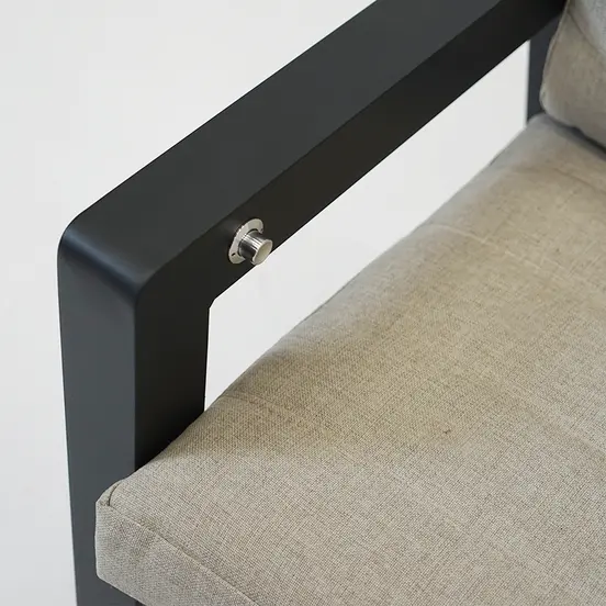 VALERIO verstelbare stoel antraciet knopje, Sens-line, Tuinmeubels.nl