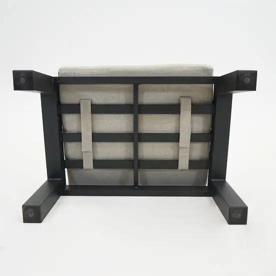 Valerio verstelbare stoel antraciet met hocker detail, Sens-line, Tuinmeubels.nl