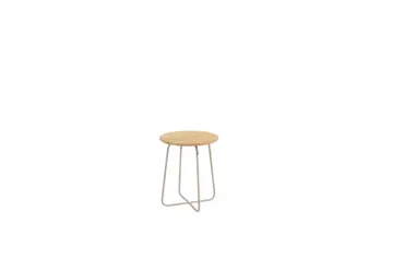 Verdi bijzettafel teak 45 cm. Ø (H 55) latte