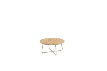 Verdi salontafel teak 73 cm. Ø (H 35) latte, 4 Seasons Outdoor, tuinmeubels
