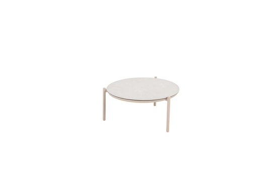 Vic salontafel latte met printed keramiek top 73 cm Ø (H 35)