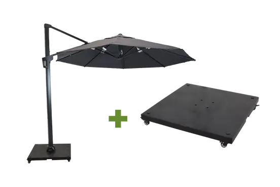 Virgoflex 3,5m antraciet met verrijdbare 90kg voet - afbeelding 1
