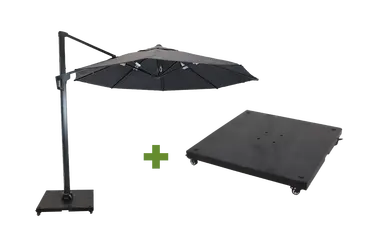 Virgoflex 3,5m antraciet met verrijdbare 90kg voet - afbeelding 1