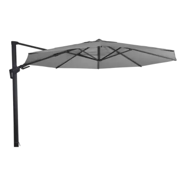 Virgoflex 3,5m grijs met verrijdbare 90kg voet parasol, Lesli Living, tuinmeubels